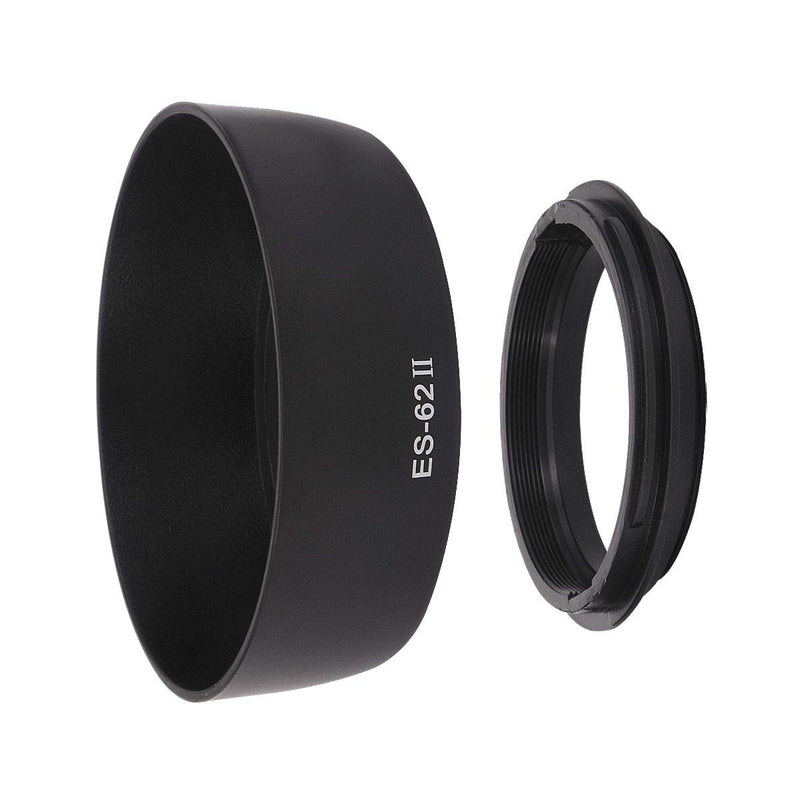 Haoge Reversible Camera Lens Hood Compatible with Canon EOS EF 50mm f/1.8 II Lens Replaces Canon ES-62