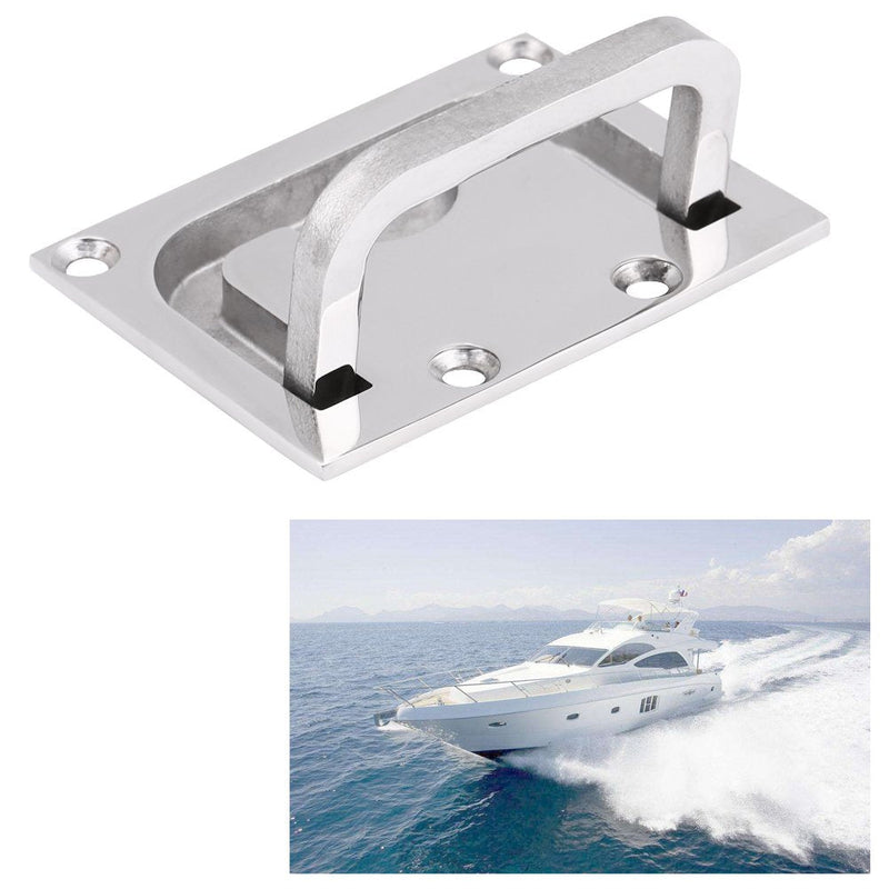 Flush Lift Handles Boat Hatch Pull Handle Stainless Steel Boat Hatch Door Handles Recessed Cabinet Lift Pull Handle for Marine Yacht