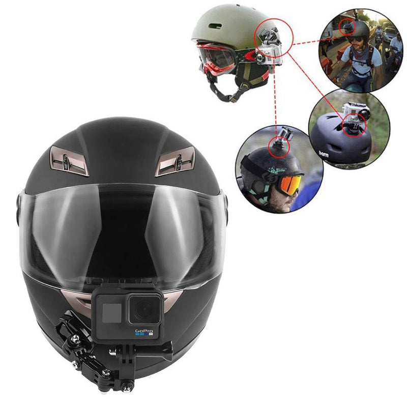 Walway Motorcycle Helmet Chin Mount Kit for GoPro Hero 8/ 7/ (2018)/ 6/ 5 Black/ 4 Session, DJI OSMO Action, YI Action Camera and More