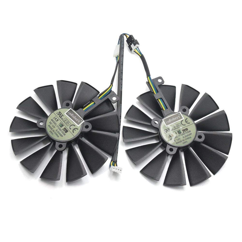 inRobert 95mm T129215SM 12V 0.25AMP Graphics Card Cooling Fan for ASUS STRIX-RX470-O4G-GAMING RX580 GTX1050Ti (1 Pair) 1 pair