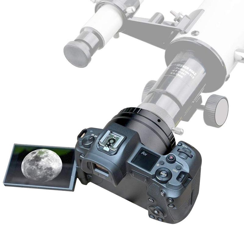 Starboosa Telescope Camera Adapter Mount for Full-Frame mirrorless Canon EOS R Series - with 1.25 inch T Adapter - for Telescope Prime Focus and Photography