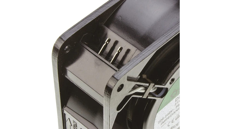 SUNON DP200A-2123XBT-R AC Fan Ball, 220 VAC, 117 CFM, Terminals, UL/CSA/TUV, 120 mm L x 120 mm W x 38 mm H