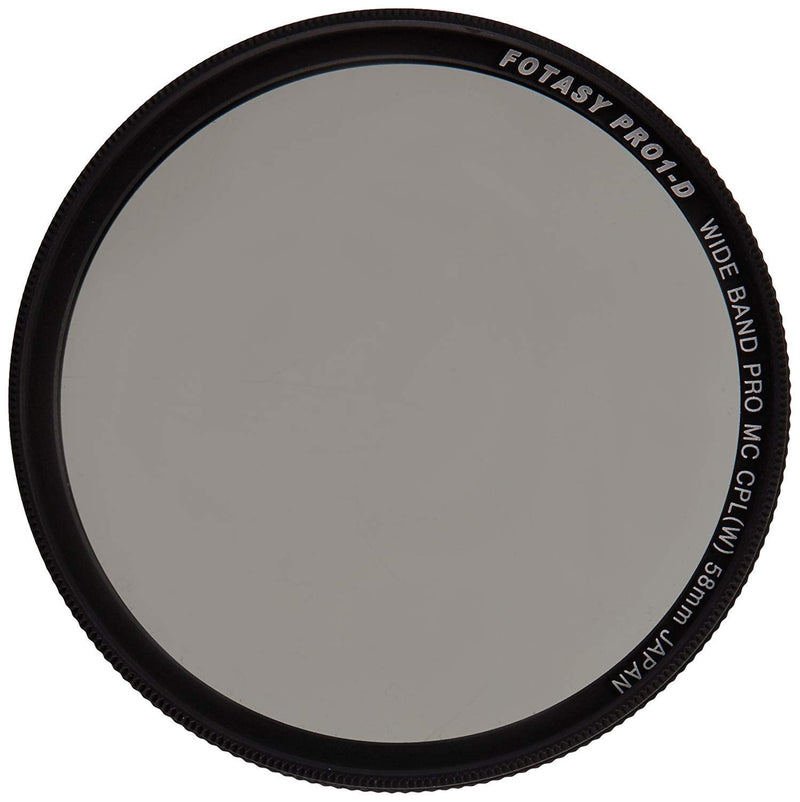 Fotasy 58mm Ultra Slim Circular PL Lens Filter, Nano Coatings MRC Multi Resistant Coating Oil Water Scratch, 16 Layers Multi-Coated 58mm CPL Filter