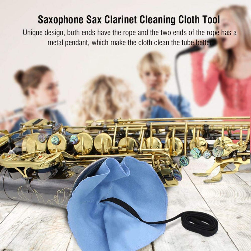 [AUSTRALIA] - Drfeify Sax Cleaning Cloth, 3Colors Durable Saxophone Sax Clarinet Cleaning Cloth Tool Accessory Parts for Tube Inside Clean Blue 