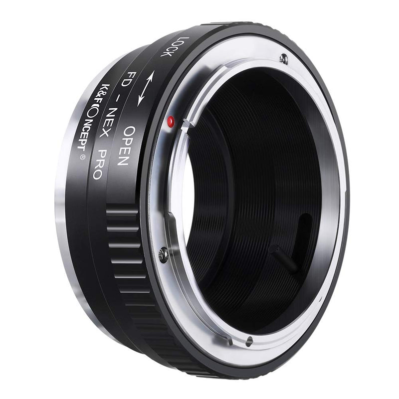 K&F Concept Lens Mount Adapter with Light-Reducing Paint Compatible for FD FL Lens to Sony NEX E-Mount Camera for Sony Alpha NEX-7 NEX-6 NEX-5N NEX-5 NEX-C3 NEX-3