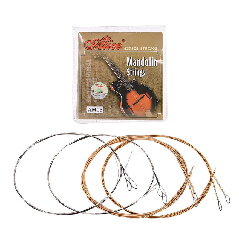 5 Sets Alice Stainless Steel Coated Copper Alloy Mandolin Strings Medium 11-40, AM05 (.011 .015 .026 .040)