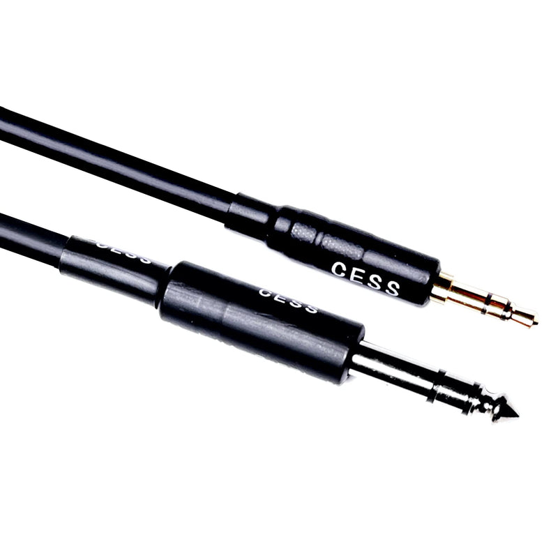 CESS-189-1f Stereo Audio Cable 1/8‚Äù TRS Male to 1/4" TRS Male, 3.5mm TRS to 6.35mm TRS (1 Foot) 1 Foot
