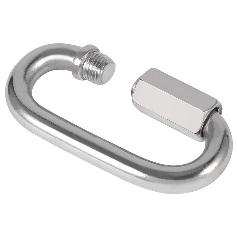 ZOENHOU 3 Pack 12mm M12 Quick Link, 2497 Lbs Stainless Steel Threaded Chain Connector Heavy Duty D Shape Locking Repair Link for Backpack DIY Accessories M12 3 PCS