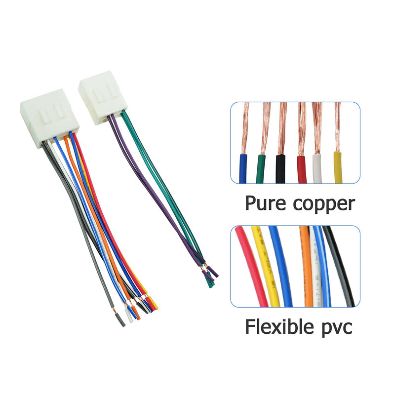 RED WOLF Car Radio Install Wire Harness Compatible with 1989-2002 Mazda 626/Miata/MX3/Protege/MPV/Millinia Stereo Plug Connector Fit Mazda 1986-2002