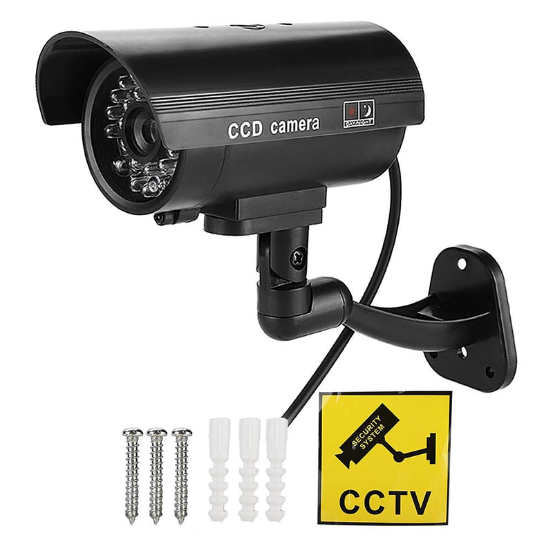 Dummy Camera Surveillance Cameras with Flashing LED Simulation Realistic Camera Fake CCTV