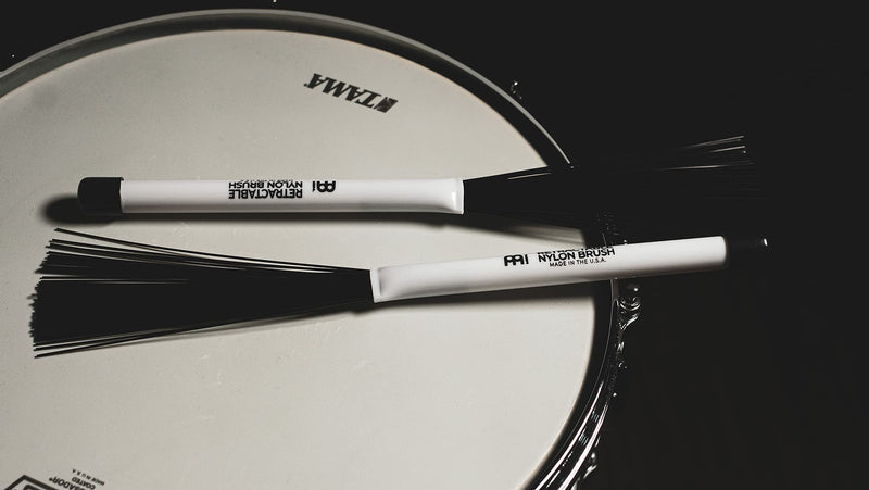 Meinl Stick & Brush Retractable Nylon Brush with Plastic Handle - MADE IN U.S.A. (SB304)