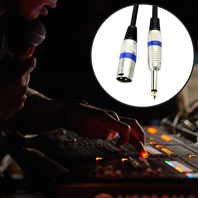 6.35 Mono to XLR Mixer Lines Jack Microphone Cables Mixer Microphone Cables for Audio Signal Transmission - 1m