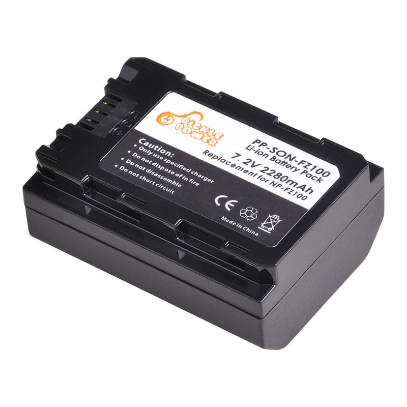 Pickle Power 2Pcs 2280mAh NP-FZ100 NPFZ100 NP FZ100 Battery Charger Kits Replacement for Sony BC-QZ1 Alpha 9 9R A9R 9S ILCE-9 A7R A7 III ILCE-7M3 A6600.