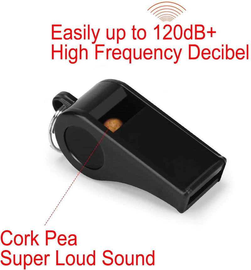 Fya Whistle, Professional Sports Whistle with Lanyard, Loud Clear Black Whistles Great for Coaches, Referees, and Officials