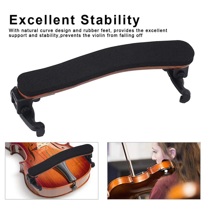 Drfeify 3/4 4/4 Violin Shoulder Rest, Adjustable Violin Shoulder Rest with Rubber Pad