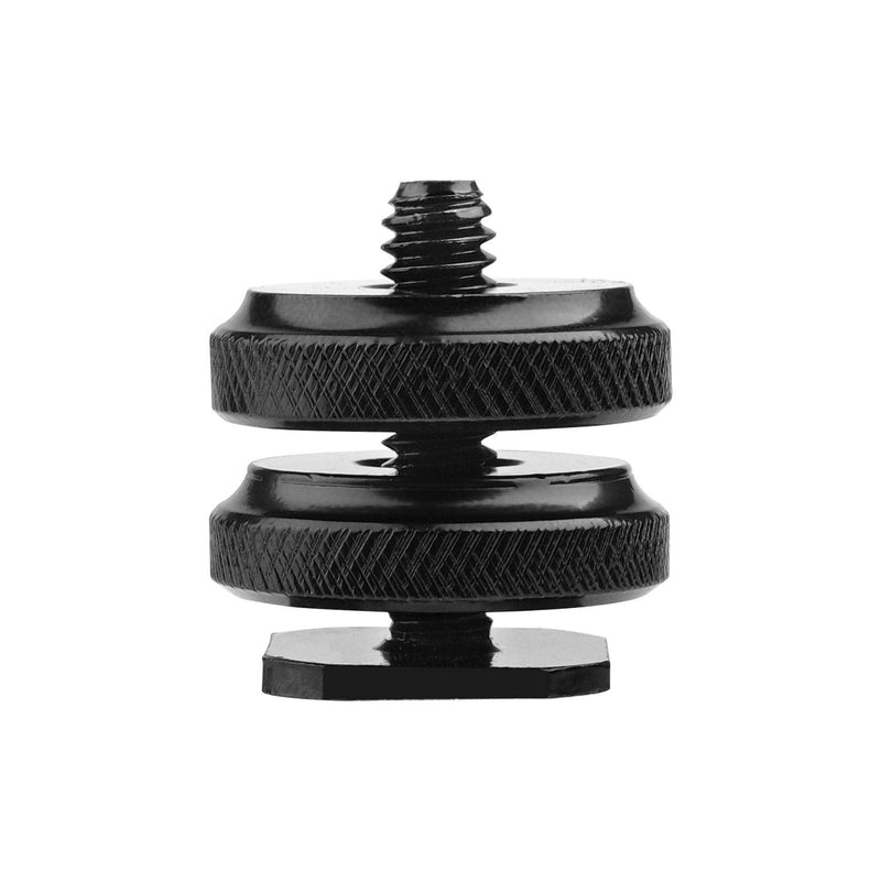 Camera Hot Shoe Mount to 1/4"-20 Tripod Screw Adapter,Flash Shoe Mount for DSLR Camera Rig (Pack of 4) Hot Shoe Mount 4Pack