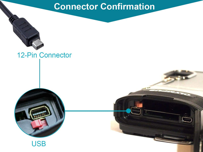 MaxLLTo USB PC Data + Battery Power Charging Cable/Cord/Lead for Olympus Camera CB-USB8