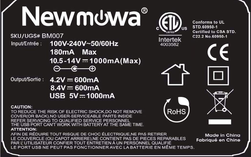 Newmowa AZ16-1 Replacement Battery (2-Pack) and 3-Channel USB Charger for Xiaomi YI AZ16-1,AZ16-2 and Xiaomi Yi 4K,Yi 4K+,Yi Lite,YI 360 VR Action Camera(Not for Discovery Version)