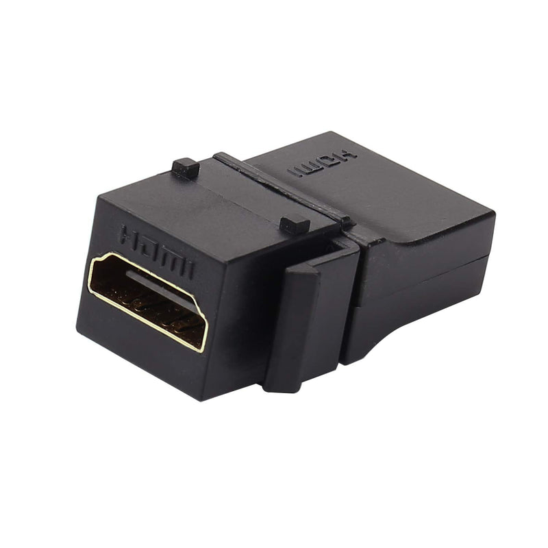 HDMI Keystone Jack Inserts 90 Degree, iGreely 10Pack Angled HDMI Inline Keystone Coupler Female to Female Black HDMI-Black2