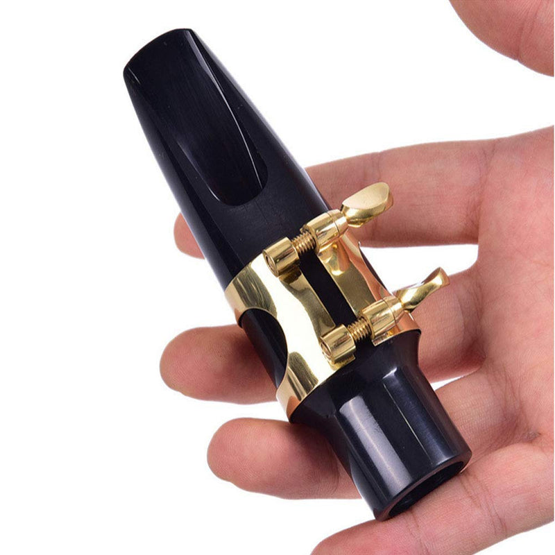 Jiayouy Alto Sax Mouthpiece Ligature Double Screws Ligature Brass