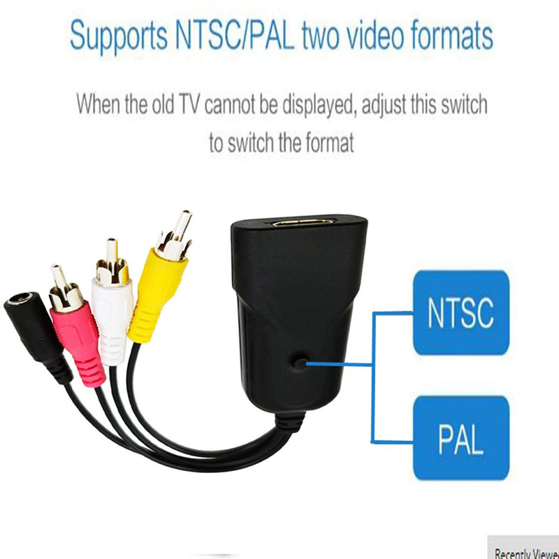 HDSUNWSTD HDMI Mini AV Adapter HD Converter Box HDMI to Composite RCA AV/CVSB L/R Video 720P 1080P HDMI2AV hdmi2 av Video