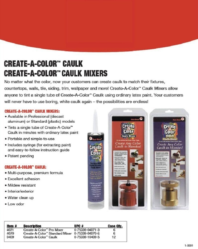 Red Devil 4072 Create-A-Color Syringes, Clear, 25 Count