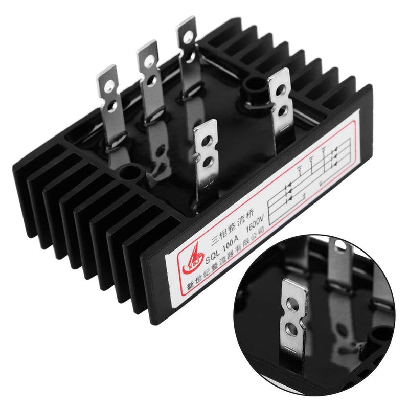 [AUSTRALIA] - SQL 100 amp 1600V 3 phase AC to DC High Power Rectifier Silicon Full Wave Diode Bridge Rectifier Module 5 Terminal with Heatsink 