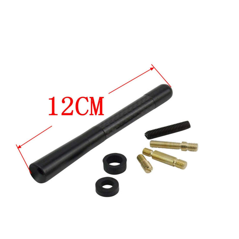 4.7-inch Black Carbon Fiber Antenna for Chevrolet Toyota Jeep Various Radio Universal (Black Antenna) Black antenna