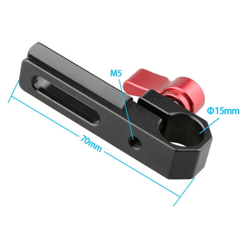 CAMVATE 15mm Single Rod Clamp with NATO Rail(Red)