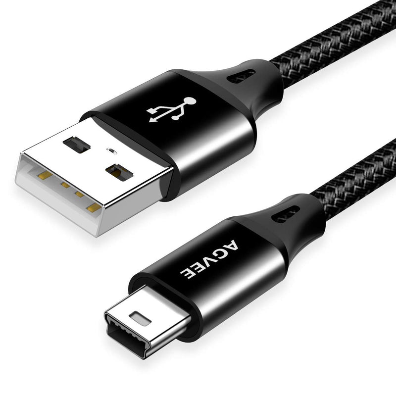 AGVEE [2 Pack 3ft 6ft] Replacement for Texas Instruments TI-84 Plus/CE/C Silver, TI-89 Titanium, TI Nspire CX, CX CAS Graphing Calculators, USB Power & Data Charger Cable Charging Cord, Black