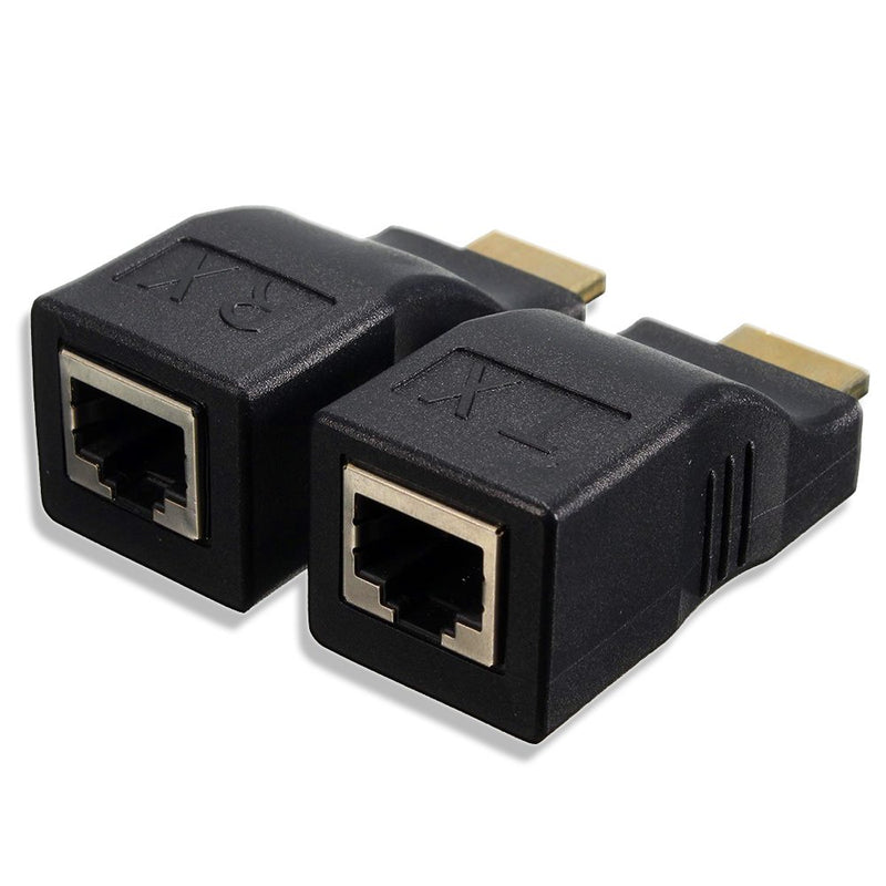 HDMI to RJ45,COOSO HDMI to RJ45 Extender by Single 98.4Ft Ethernet LAN Cat5e/6 Network Cable,Support HDTV 1080P 3D