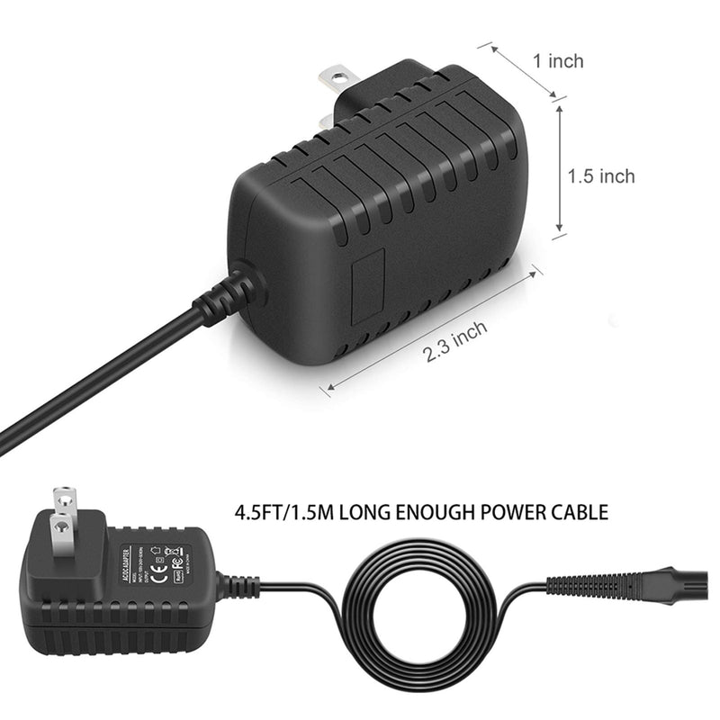 Power Cord for Braun Shaver Series 7 3 5 9 1 Charger for Braun 3040S S5 340S-4 310S 9290CC Replacement 12V 400mA AC Adapter for 730 720s-3 720s-4 5877 5884 5887 Power Supply