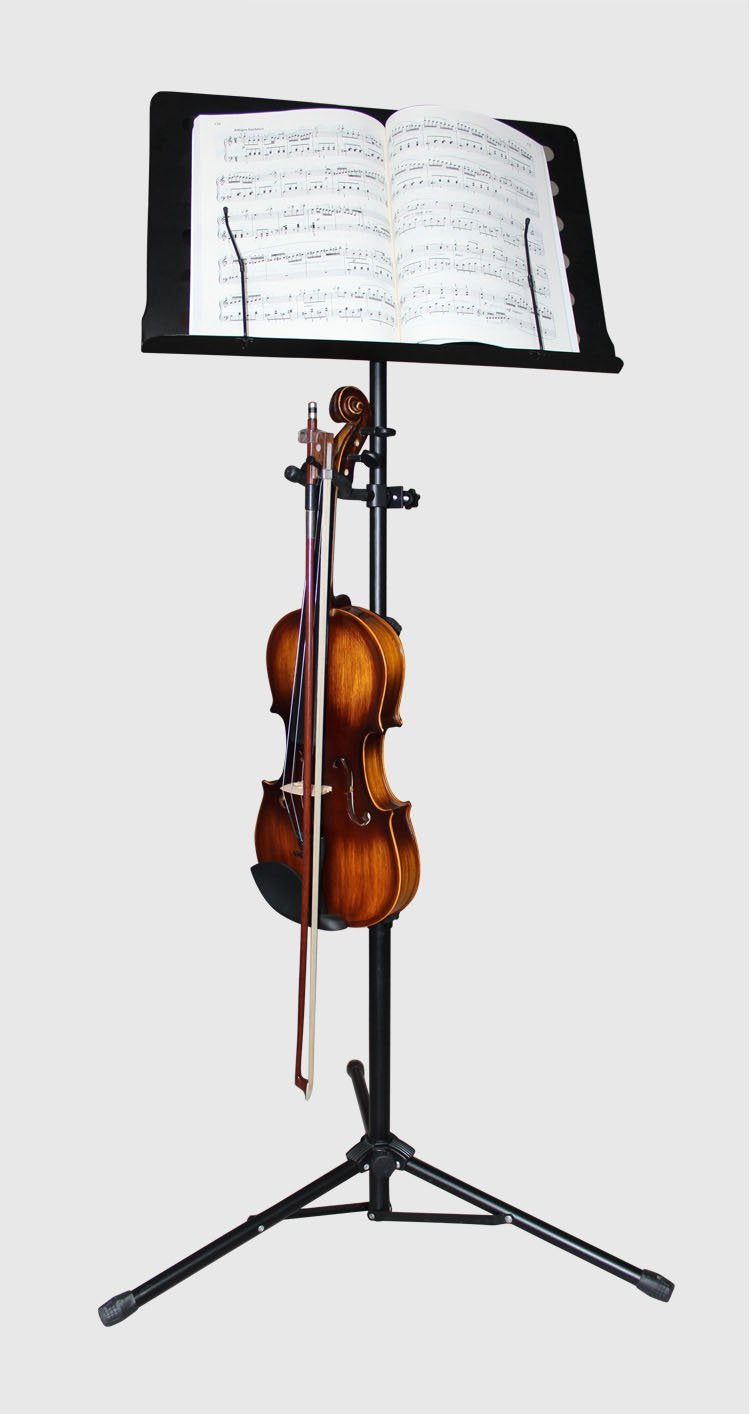 Vizcaya Violin Stand VLH10 Violin Hanger With Bow Peg Attachment for Music Stand/Microphone Stand (1 pack) 1 pack