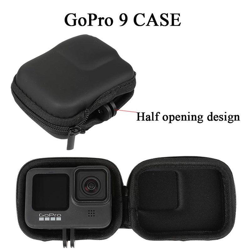 Protection Accessories Kit for GoPro Hero 9 Black,Mini Bag + Tempered Glass Screen Protector + Silicone Rubber Protective Case + Lens Cap + Neck Lanyard + Wrist Rope for GoPro 9 Action Camera