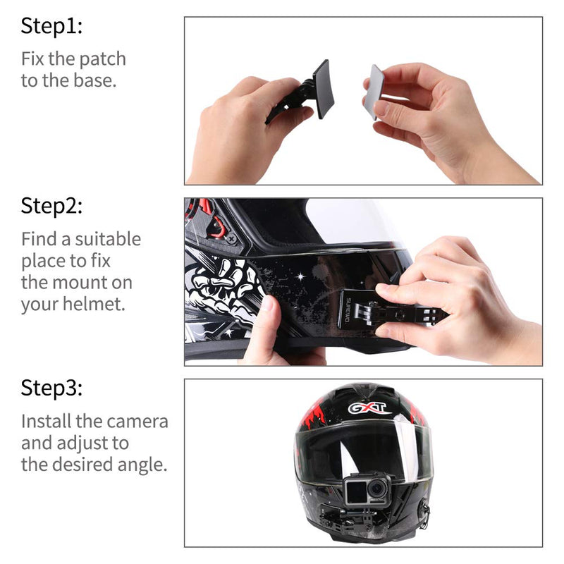 Aluminum Motorcycle Chin Helmet Mount Compatible with GoPro Hero 10/9/8/7/6/5 Black 4 Session 3+ AKASO/Campark/YI Action Camera and More Aluminum