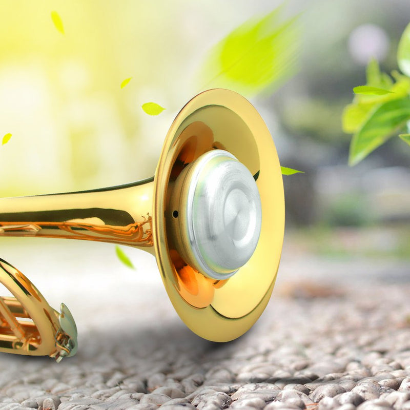 Trumpet Practice Mute, Trumpet Mute Aluminum Alloy Trumpet Mute with Rubber Practice Brasses Musical Instrument Upgrade Part Accessory