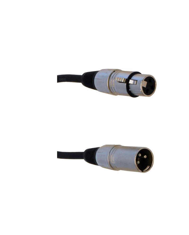 Audio2000'S ADC203MX2 1 ft XLF Female to XLR Male Microphone Cable (2-Pack) 2-PACK