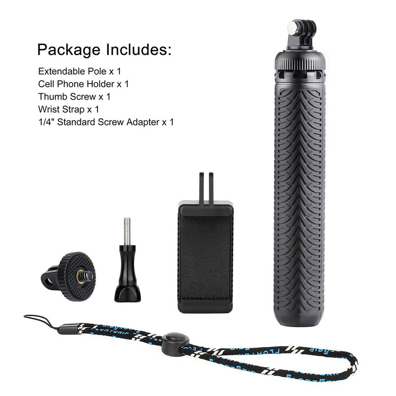 [AUSTRALIA] - Premium Selfie Stick for GoPro Hero 9 8 7 6 5 4 3 3+ 2 2018 Fusion Session, ACASO, SJCAM Action Cameras, and Cell Phones and Compact Digital Cameras. Can be Used as Hand Grip, monopod and Tripod 