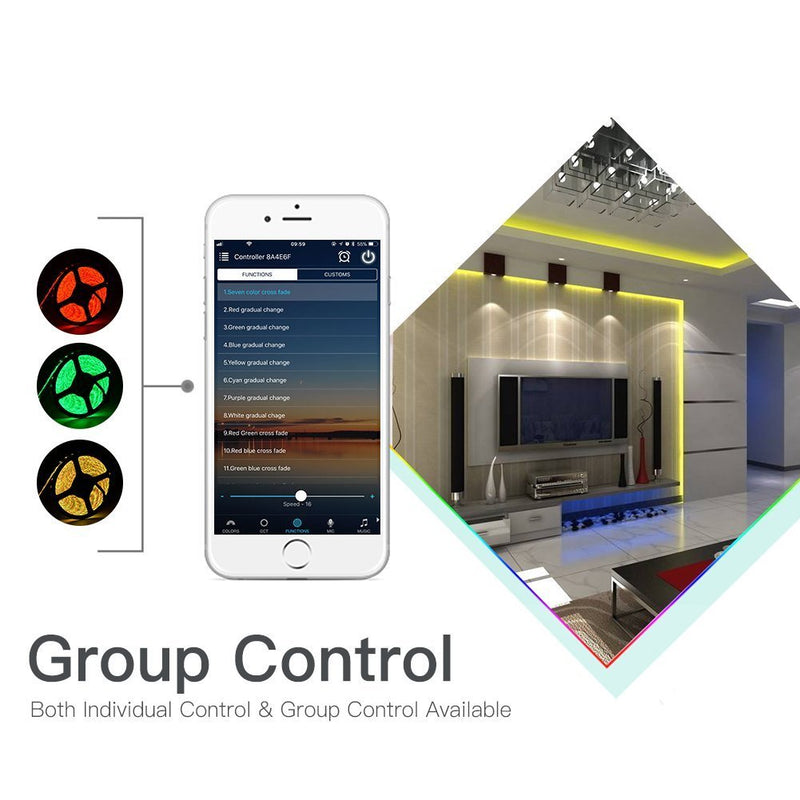 [AUSTRALIA] - Litake WiFi Wireless LED Smart Controller for 3528 5050 LED Light Strips, Free App Working with Android and iOS System Mobile Phone, Comes with a 24 Keys Remote Control 