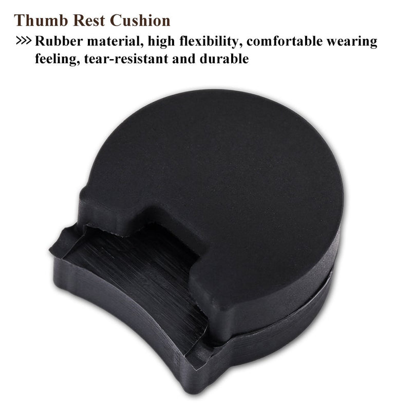 Dilwe 5Pcs Thumb Rest for Oboe Clarinet, Thumb Rest Cushion Finger Pretector Finger Cover Comfort 10mm Thickness Black