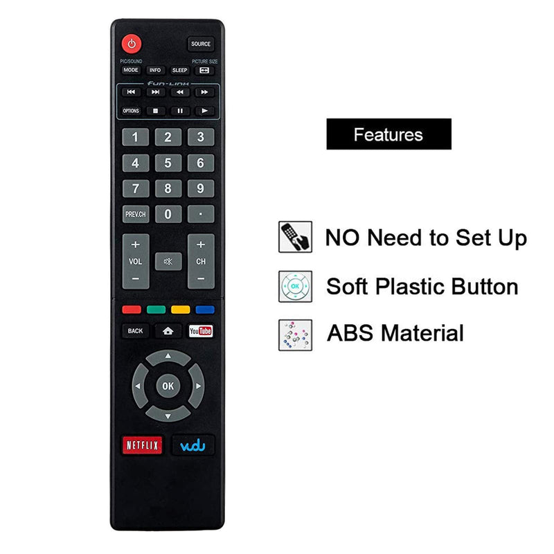 Yaotieci NH409UD Remote Control fit for Magnavox LED Smart HDTV TV 32MV304X 32MV304XF7 40MV324X 40MV336X 50MV314X 55MV314X 43MV314X 43MV314XF7