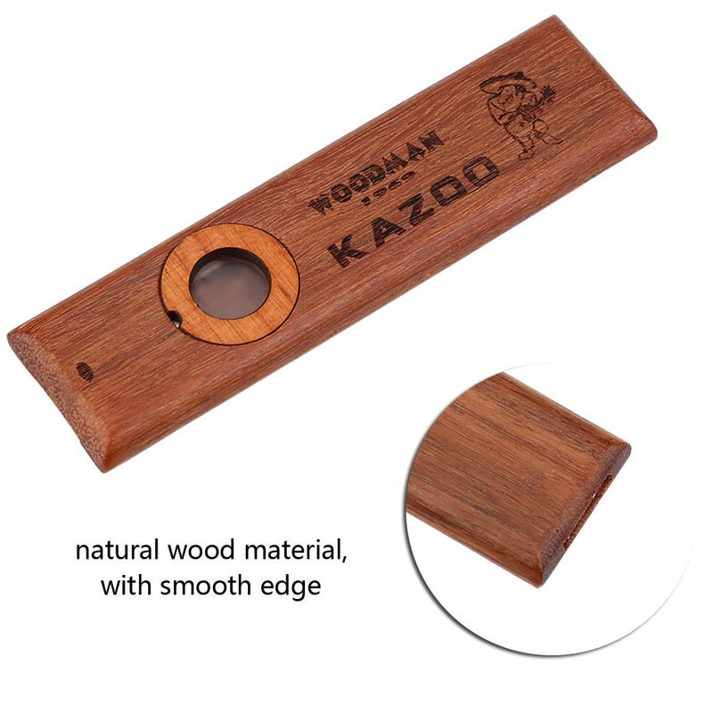 Kazoo for Kids, Wooden Kazoo Guitar Ukulele Accompaniment Instrument Gift for Kids Learner