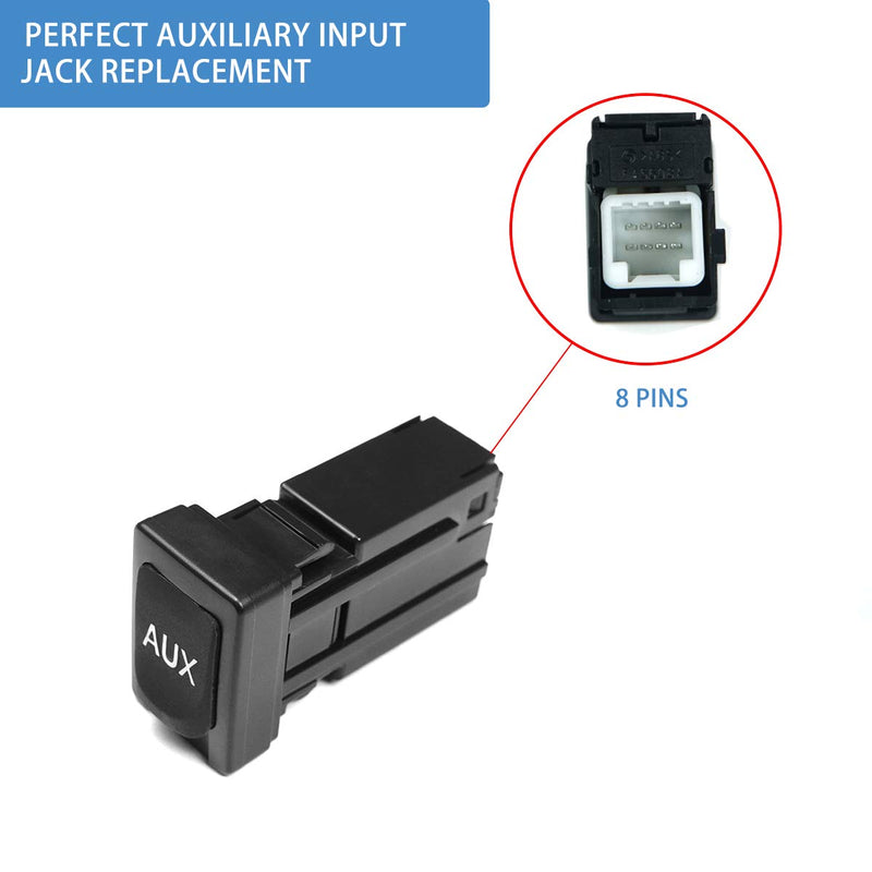 86190-02010 Aux Port Input Auxiliary Jack Adapter Compatible with Toyota 09-13 Corolla 07-14 Tundra 09-12 Tacoma 09-11 RAV4 10-11 Highlander 08-10 Avalon 08-14 Sequoia