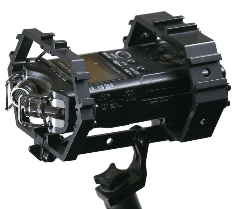 Alzo Shock Multi-Mount for Shotgun Microphones & Audio Recorders - Zoom H4N, H5, H6 Tascam DR-40, DR-05, DR-07 Other for DSLR Video
