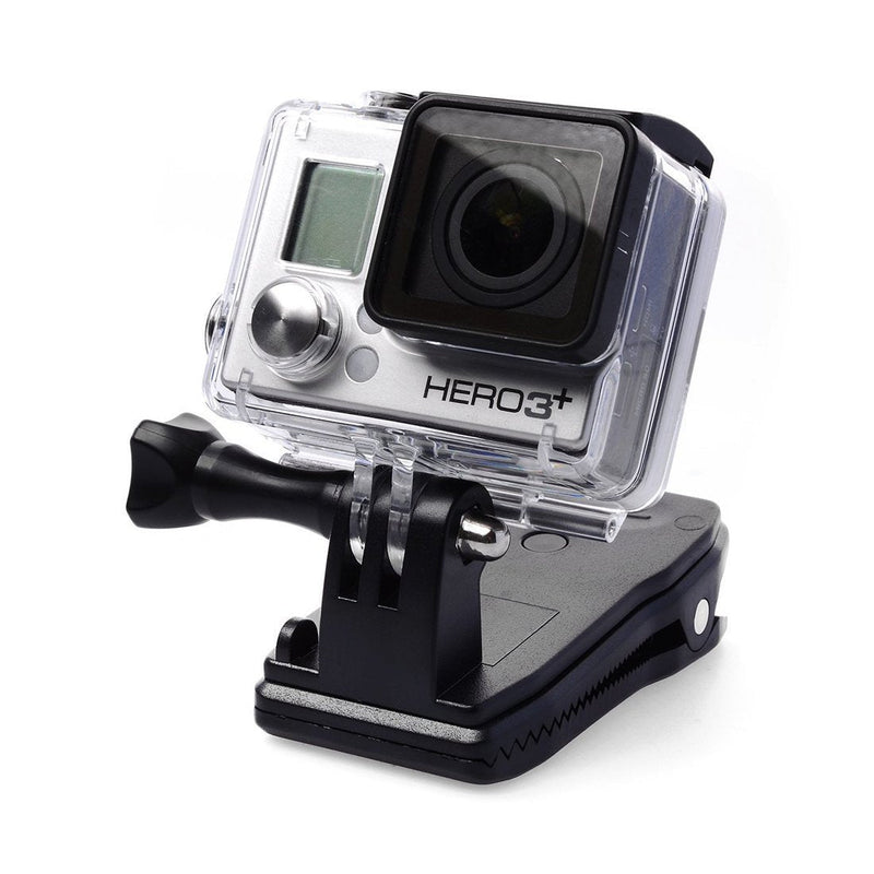 360 Degree Rotary Backpack Hat Rec-Mounts Clip Fast Clamp Mount for GoPro Hero 2 3 3+ Sony action cam HDR-AS200V AS100V AS30V AS20V AZ1 FDR-X1000VR /AEE Camera / Xiaomi XiaoYi Camera Accessory