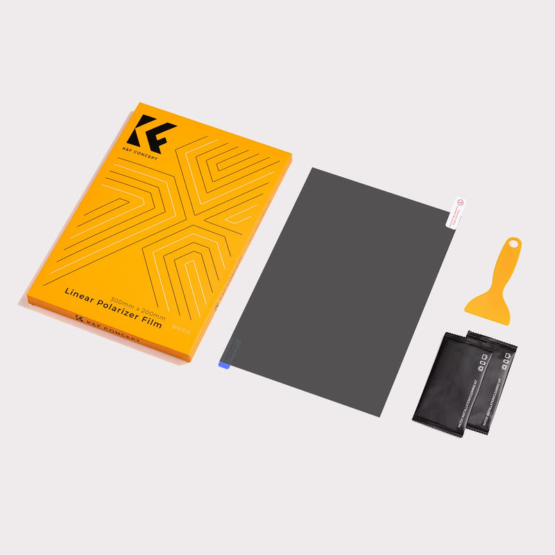 K&F Concept Linear Polarizing Film A4 Polarized Film Sheets Optical 20x30cm for Screen Educational Physics 1 Piece