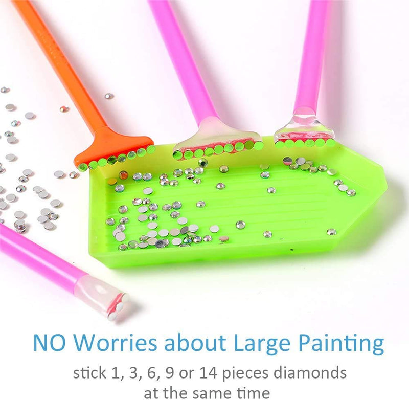 5D Diamond Painting Kit Accessories,Full Diamond Art Kits with A4 Painting Pad, Diamond Art Stand,28 Grids Storage Box,for DIY Art Craft