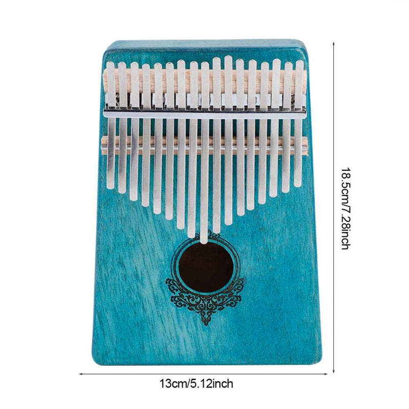 Alomejor Kalimba 17 Key Thumb Piano with Carry Bag Tune Hammer Portable Handmade African Musical Instrument for Kids Adult Beginners Professionals Mint Green