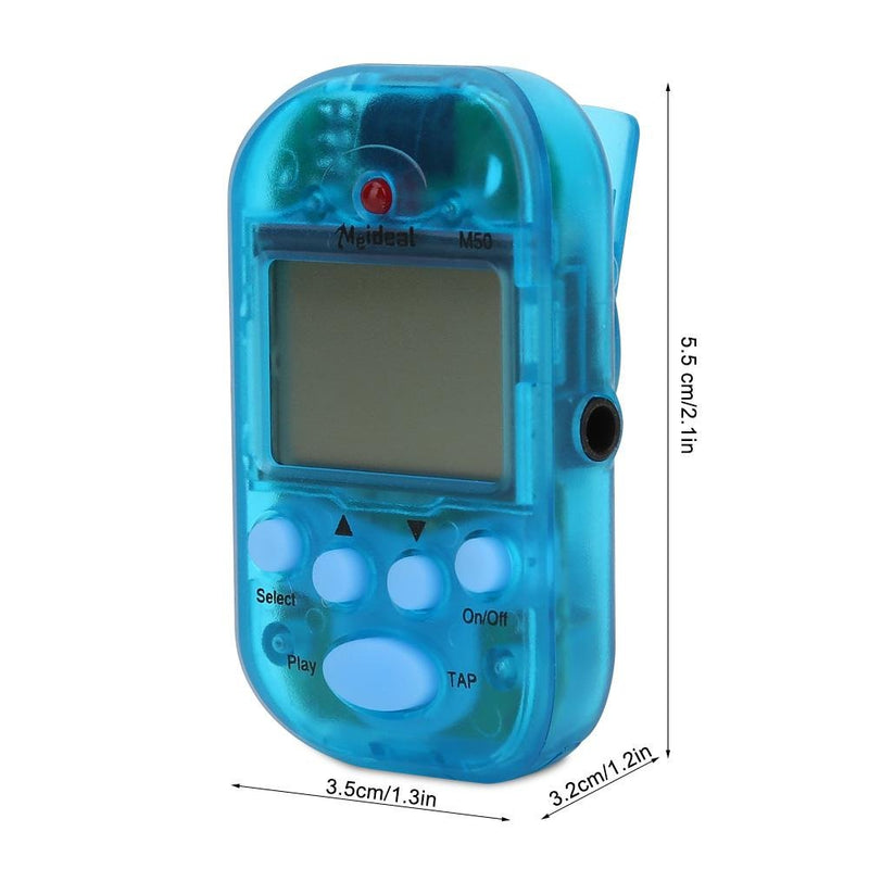 Mini Metronome, M50 LCD Digital Beat Tempo for Piano, Violin, Guitar, Trap Drum(Blue)