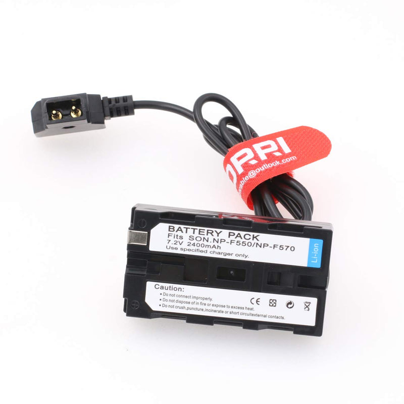 DRRI NP-F Dummy Battery DC Coupler Dtap Adapter Cable for Sony NP-F990 NP-F970 F960 F770 F750 F550 F550-dtap